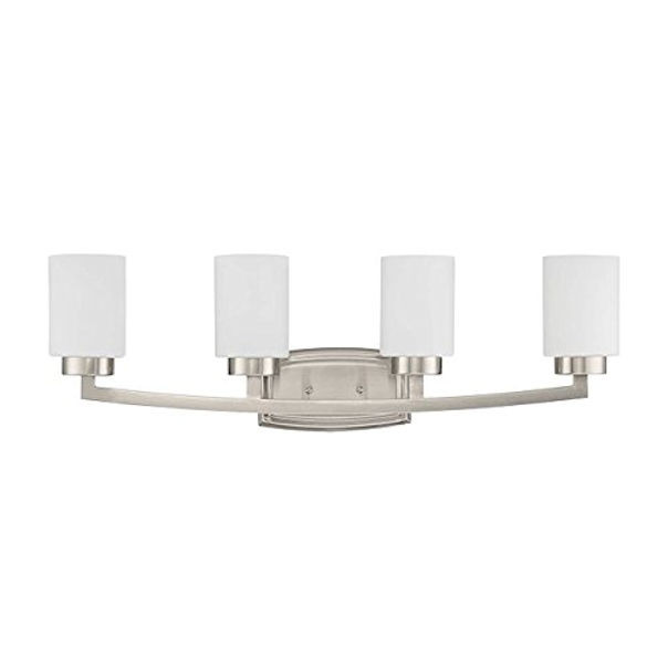 Sunset F22014-80 Hadley Four Light Vanity Bright in Satin Nickel