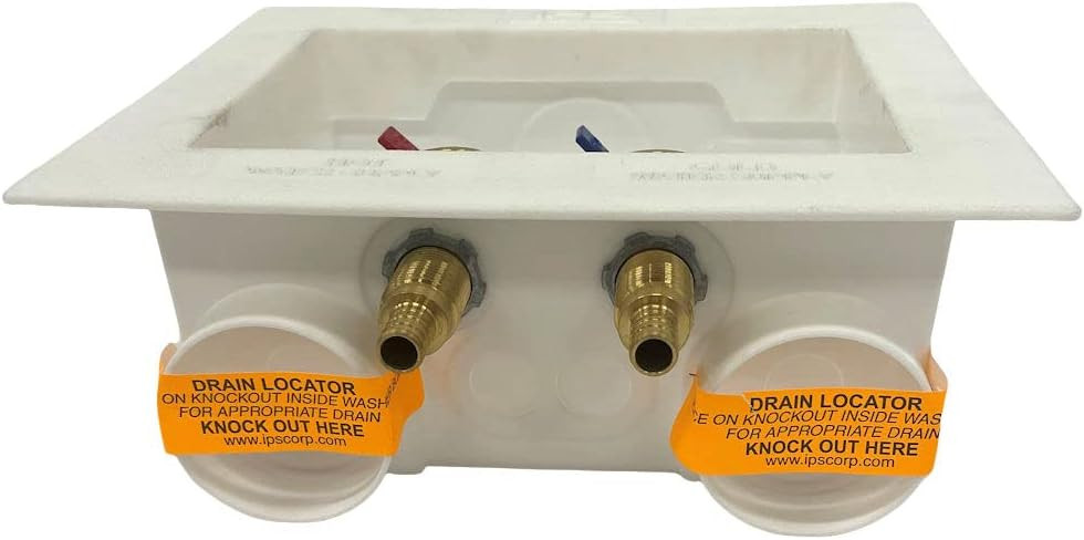 WaterTite Du-All Dual Drain Washing Machine Outlet Box with Valves & Frame-82057