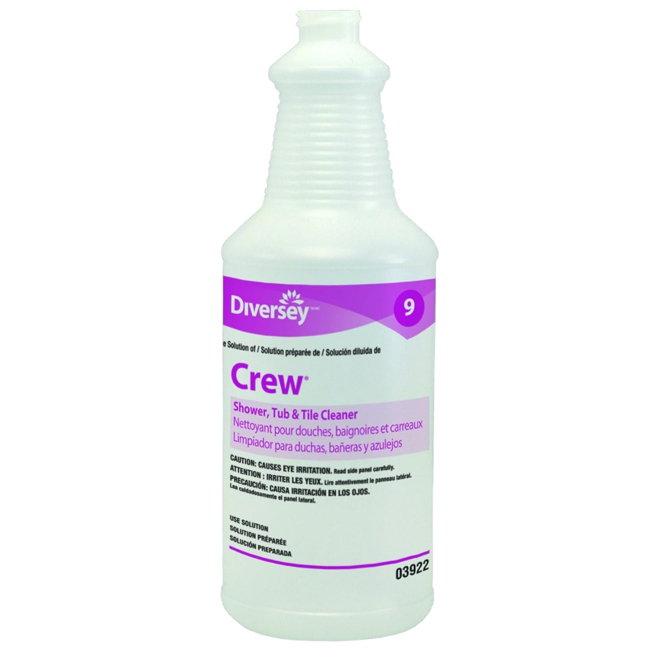 DIVERSEY Crew Shower, Tub & Tile Cleaner 946 mL Empty Bottles 903922, 12 Pack
