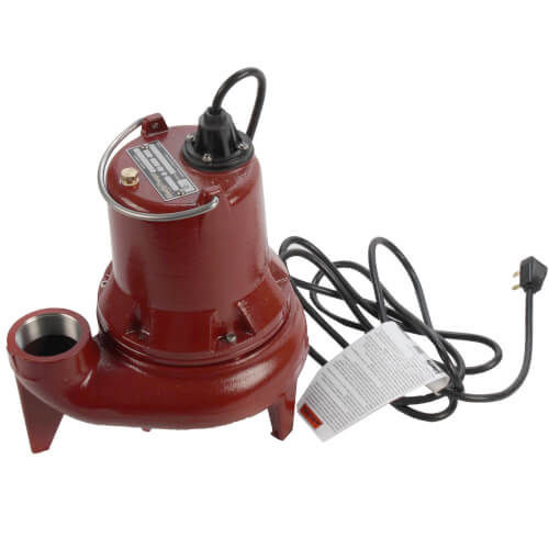 Liberty LE51M, Cast Iron Manual Submersible Sewage Pump - Red