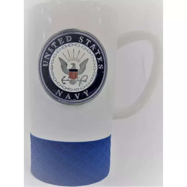 United States Navy 15 oz Jump Mug with Silicone Grip