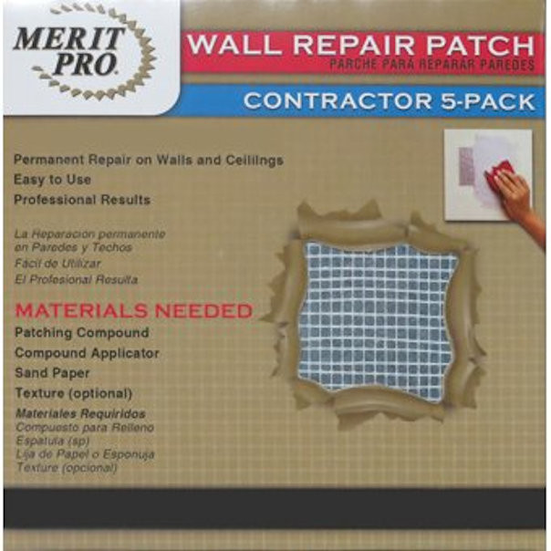 Merit Pro Distribution 8 x 8 in. Wall Repair Patch Contractor, 5 Pack