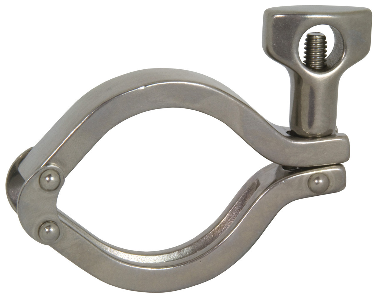 G13MHHMDP4M 3 in Pin Sanitary Head Stainless Steel Clamp - Silver