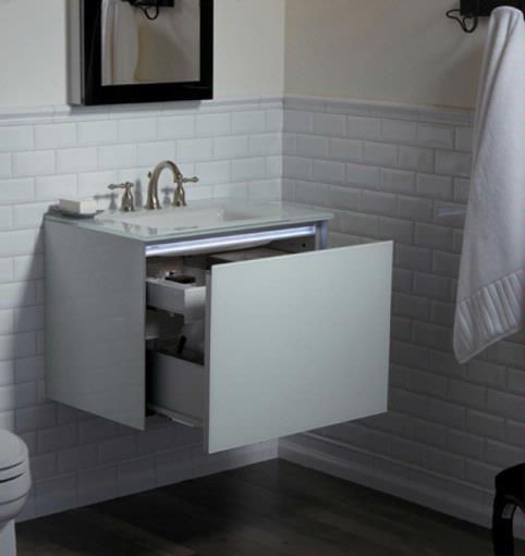 Robern VC27BCL22 One Drawer 27 1/2 Inch Compact Vanity - White