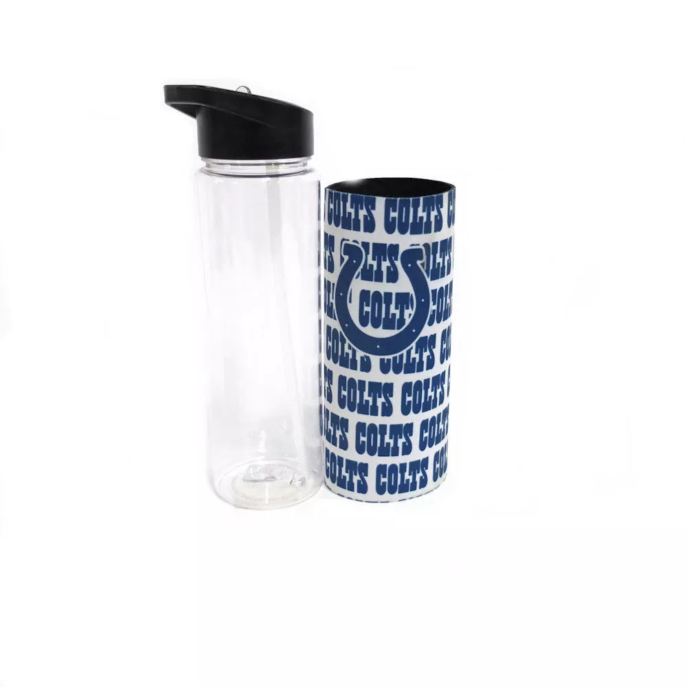 NFL Indianapolis Colts 25 oz. Flip Top Water Bottle with Sleeve
