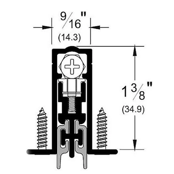 Pemko 1-3/8 in. Door Bottom with Mill Insert in Aluminum,36 in