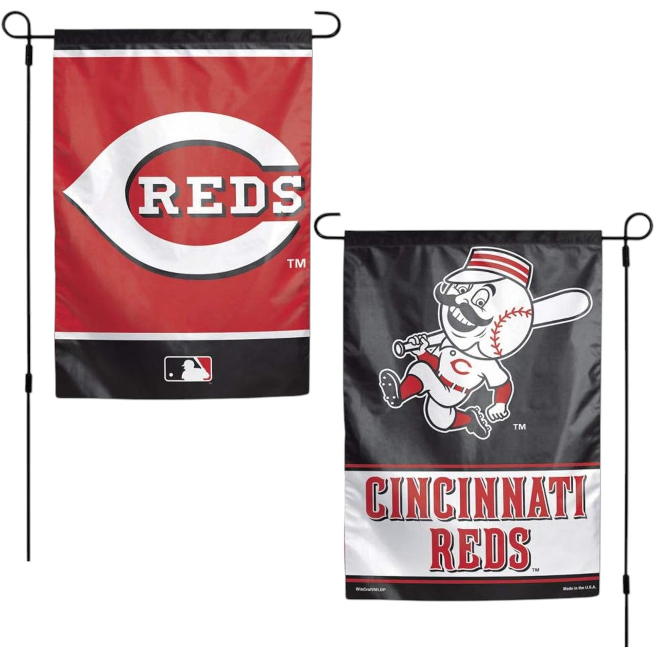 WinCraft MLB Cincinnati Reds Flag 12" x 18" Garden Style Double Sided Flag