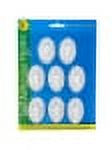 Self Adhesive Stick On Plastic Hook 8 pc Set in White