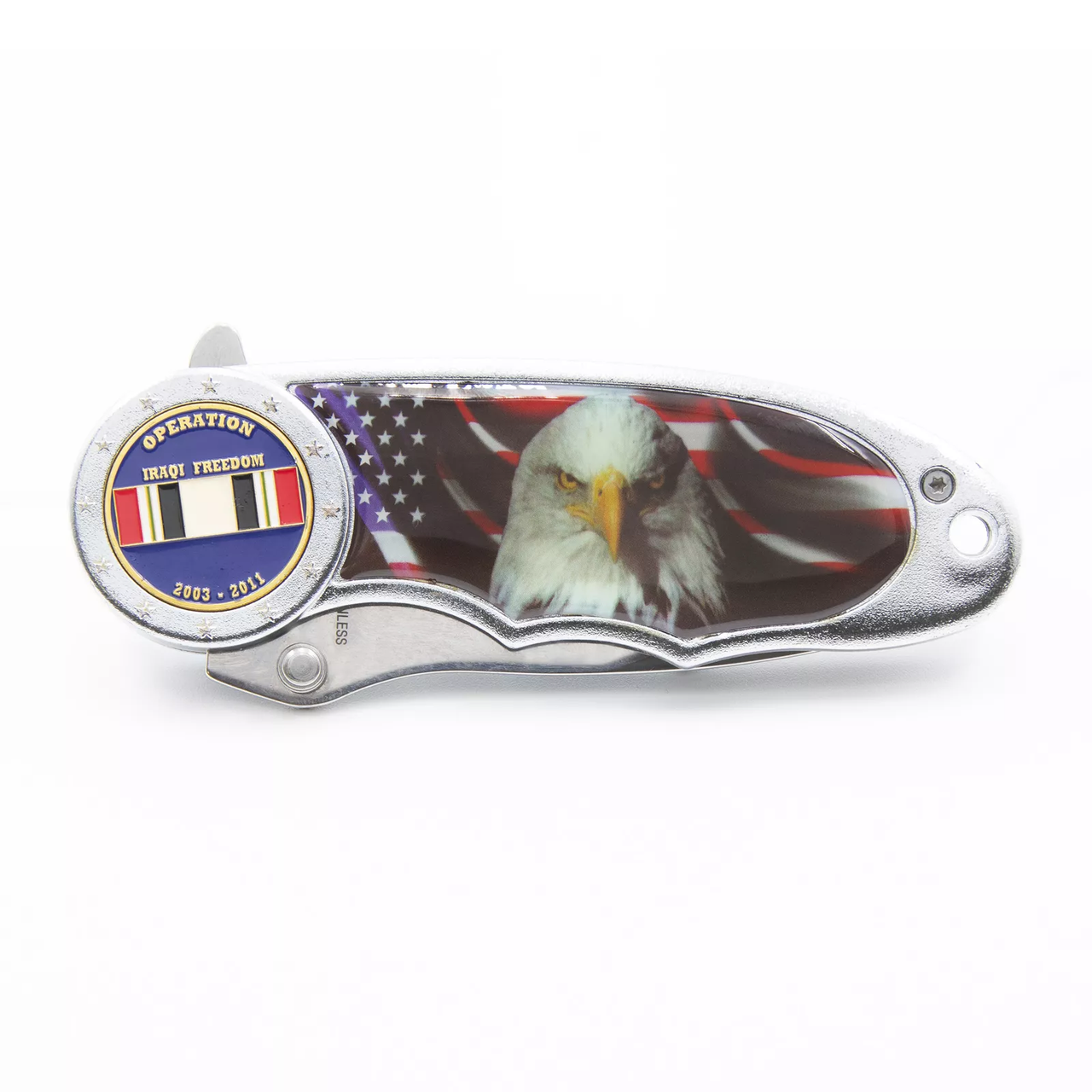 Commemorative Operation Iraqi Freedom Folding Pocket Knife 7.5" -  US Military