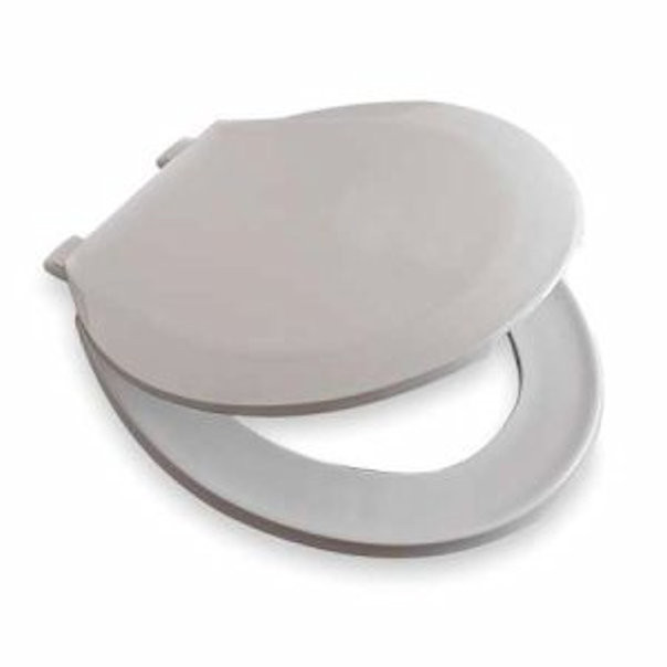 Toilet Seat Residential Plastic 1200BP8-001 in White (Pack of 8)