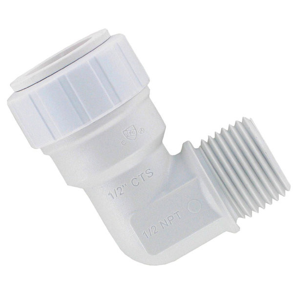 JG Speedfit PSEI482024P 1/2-Inch CTS by 1/2-Inch NPT Male Fixed Elbow