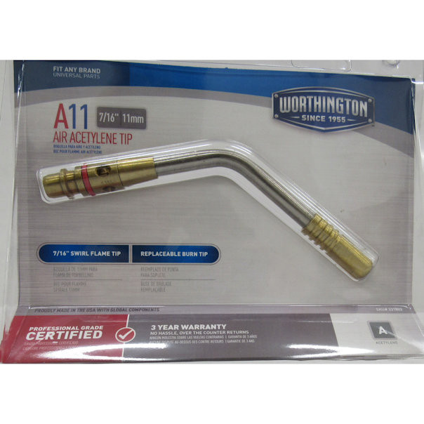 Worthington Cylinders - 331803 - Air Acetylene Tip, 7/16 In, Swirl Flame