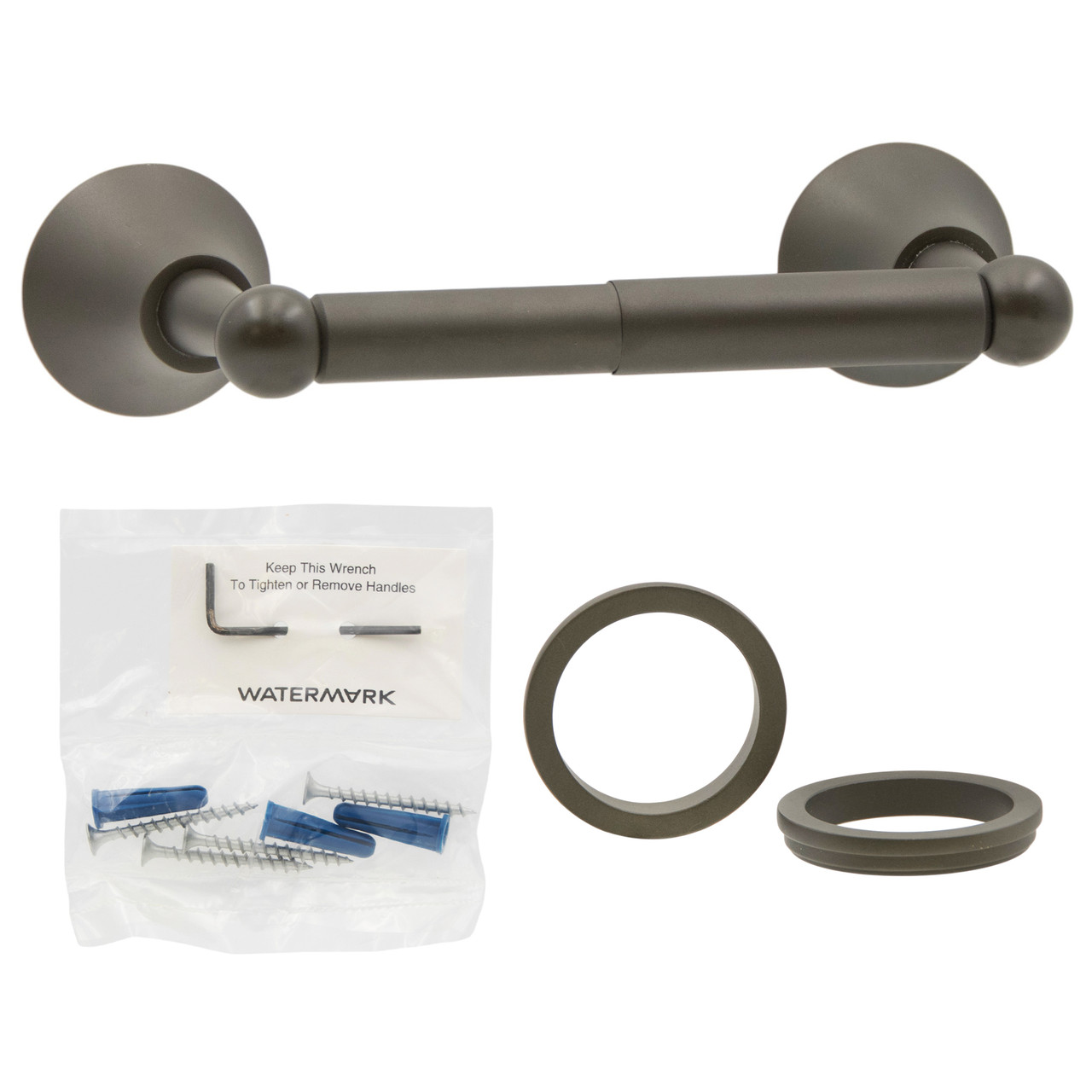 Watermark Sarah Collection Double Mounted Toilet Paper Holder in Rustica Brass