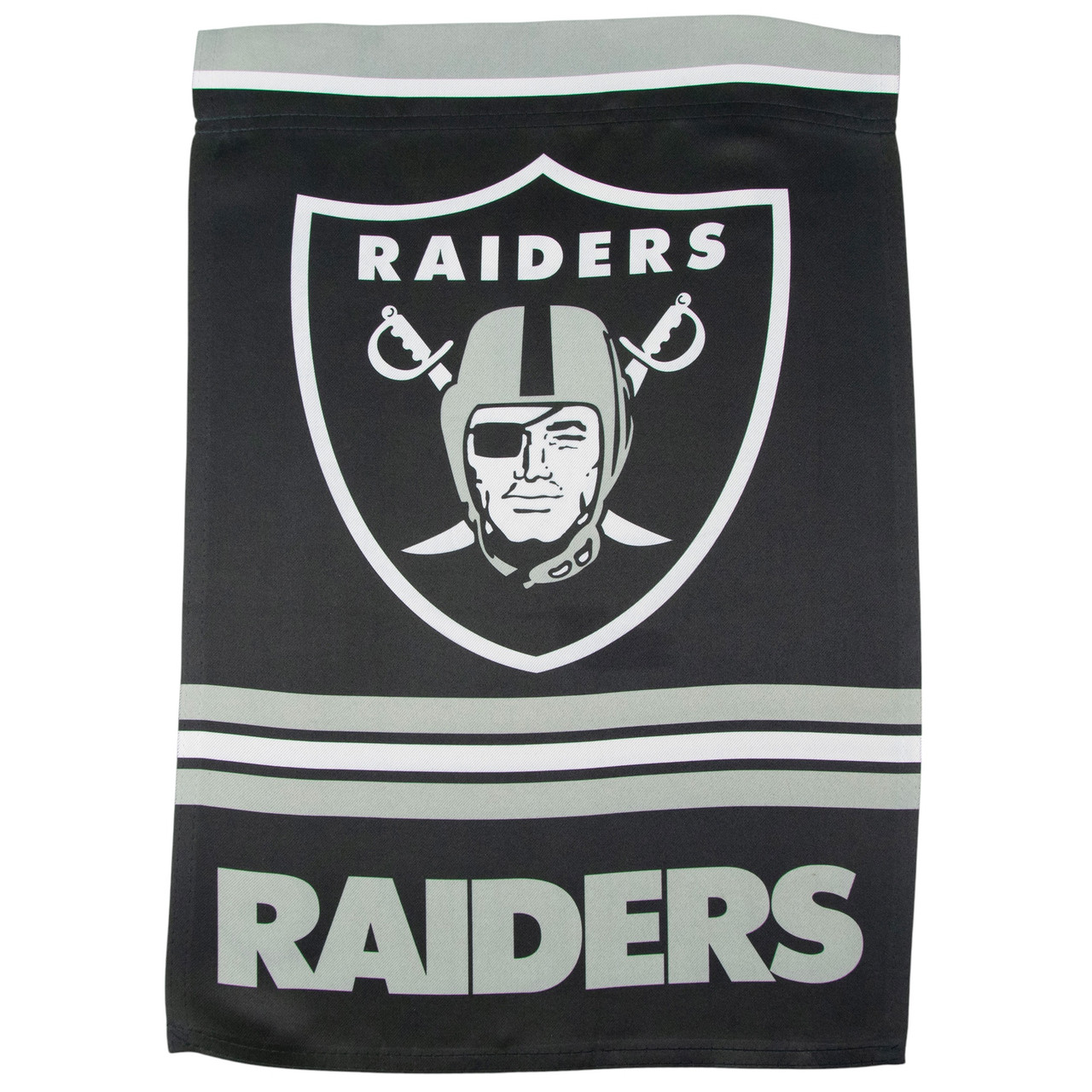NFL Las Vegas Raiders Double Sided Garden Flag in Team Colors, 12.5 x 18-Inch