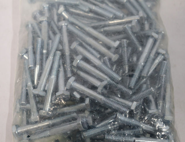 Endries International 1/4-20X2 Grade 5 Hex Head Cap Zinc Screw - 100 Pack