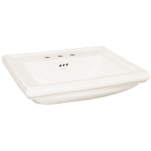 Rohl FE2373BS 24" Pedestal Bathroom Sink with 3 Holes Drilled in Biscuit
