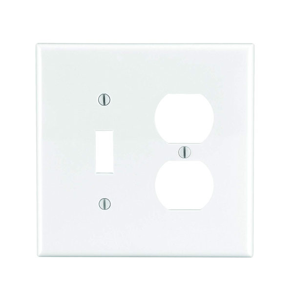 Leviton  2-Gang,1-Toggle,1-Duplex,Combination Wallplate/25 Each(New Damaged Box)