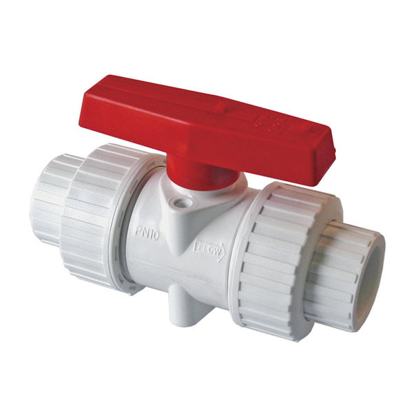 American Valve P200U-40 1 1/4" PVC True Union Ball Valve Socket Ends, 1-1/4-Inch
