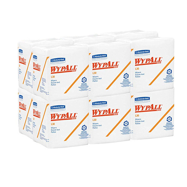 WypAll L30 Towels, Quarter Fold, 12 1/2 x 12, 90 per Box (Case of 12 Boxes)