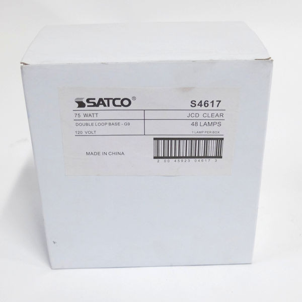 Satco S4617 75W 1250 Lumens G9 Double Loop Base Clear Light Bulb - Pkg Qty 48