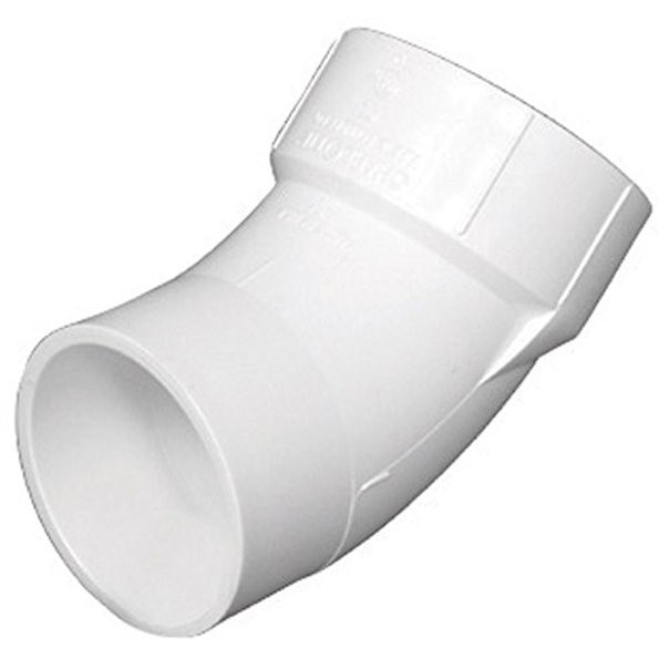 Charlotte Pipe Street Elbow Pvc Dwv 1-1/2 " 45 Deg. Schedule 40, Qty 60