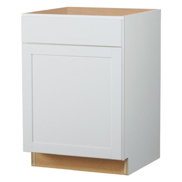 Arcadia 24-in W x 35-in H x 23.75-in D TrueColor White Door And Drawer Base Cabinet