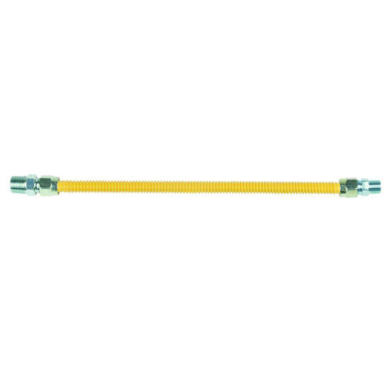 BrassCraft 1/2 in. MIP x 3/8 in. MIP x 18 in. Stainless Steel Gas Connector