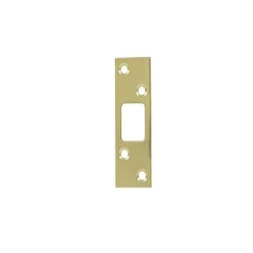 Ultra Hardware 58156 Strike Plate Deadbolt, Brass Plated Finish, Case of 6