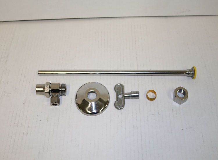 Brasscraft SCR1912DLC 1/2" CMP x 3/8" OD ANG Stop Closet Supply Kit