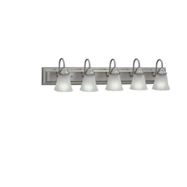 Cordelia  2175-62 5-Light 100W Vanity Fixture in Satin Nickel  (New Damaged Box)
