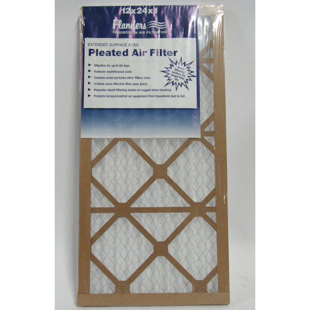 Flanders 81555.011224 -12" x 24" x 1"  Pleated Air Filter MERV 6 (Case Of 12)