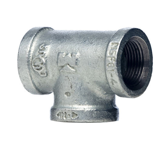 Mueller Proline 1/2" x 3/8" Galvanized Tee Fitting