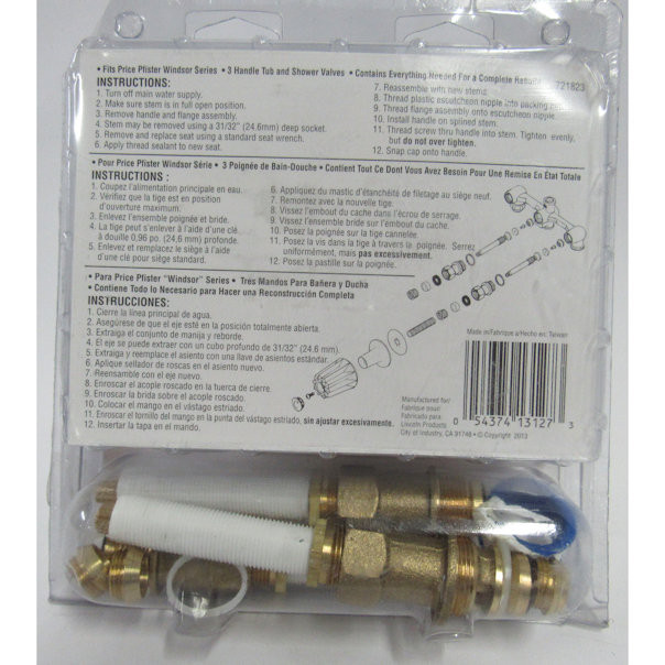 Lincoln Products Tub/Shower Rebuild Kit 101823