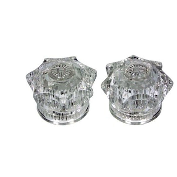 Lincoln Products 4918282 Clear Faucet Handles, 2 Pack