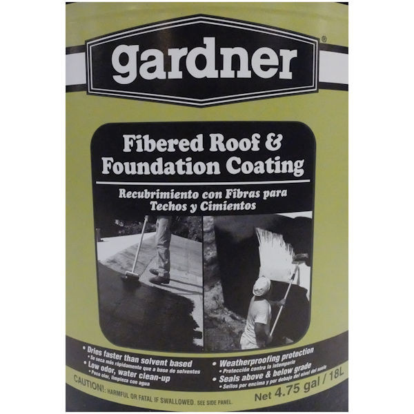 Gardner-Gibson 401405030 Fibered Asphalt Based Roof & Foundation Coating - 4.75 GAL