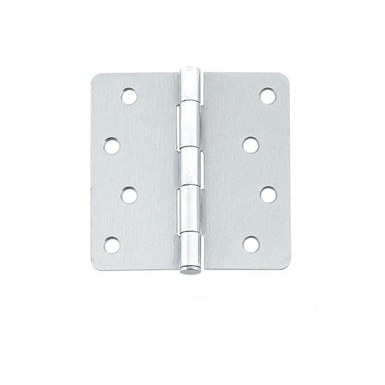 Cal-Royal RH60 US26D Full Mortise Plain Bearing Round Corner 4" x 4", 2 Pack