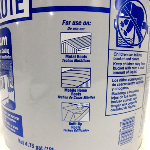 Gardner Aluma-Kote Gloss Aluminum Fibered Aluminum Roof Coating - 4.75 GAL