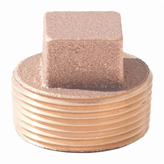 Merit Brass XNL117A-20 1-1/4" Lead Free Square Head Solid Plug, 25 Pack