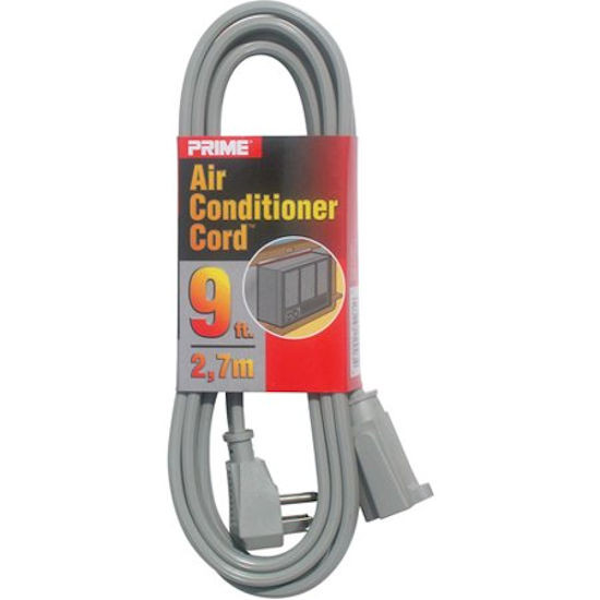 Prime 12 -Pack, Air Conditioner and Major Appliance Extension Cord, Gray, 9 Feet