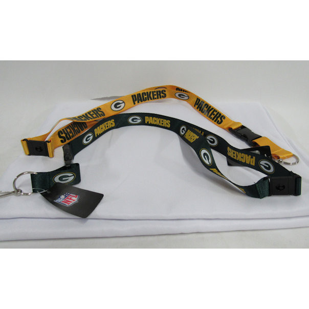 NFL Green Bay Packers Team Color Lanyard Keychain Holders Set of 2