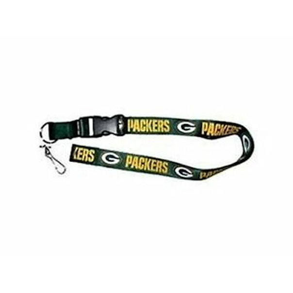 NFL Green Bay Packers Team Color Lanyard Keychain Holders Set of 2