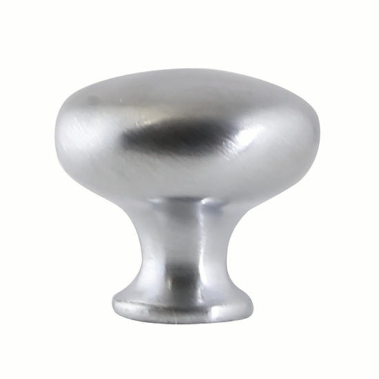 Design House 564559 1.25" Mushroom Knob In Satin Chrome, 25 Pack