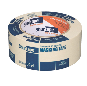 24 PER CASE - Shurtape CP105  Medium-High Adhesion Masking Tape, 48mm x 55m