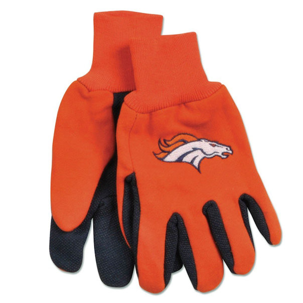 NFL Denver Broncos  Two Tone Adult Size Gloves