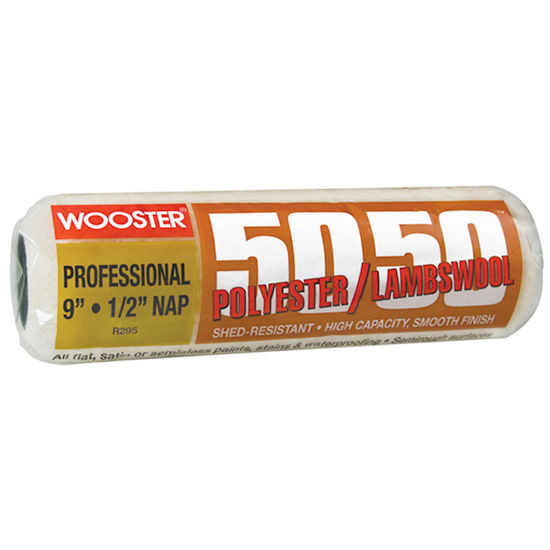 Wooster Brush R295-9 Wooster 50/50 Roller Cover, 1/2-Inch Nap, 9-Inch