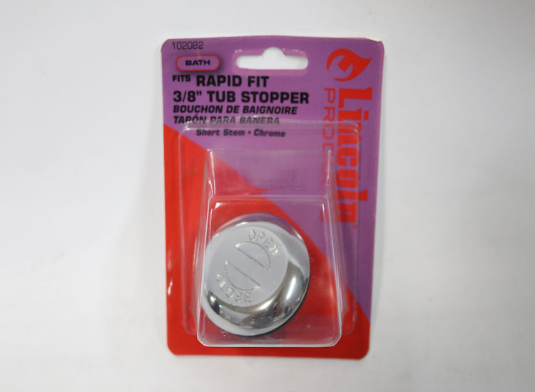 Lincoln 102082 Products 3/8" Rapid Fit Tub Stopper, Case of 6  (see notes)