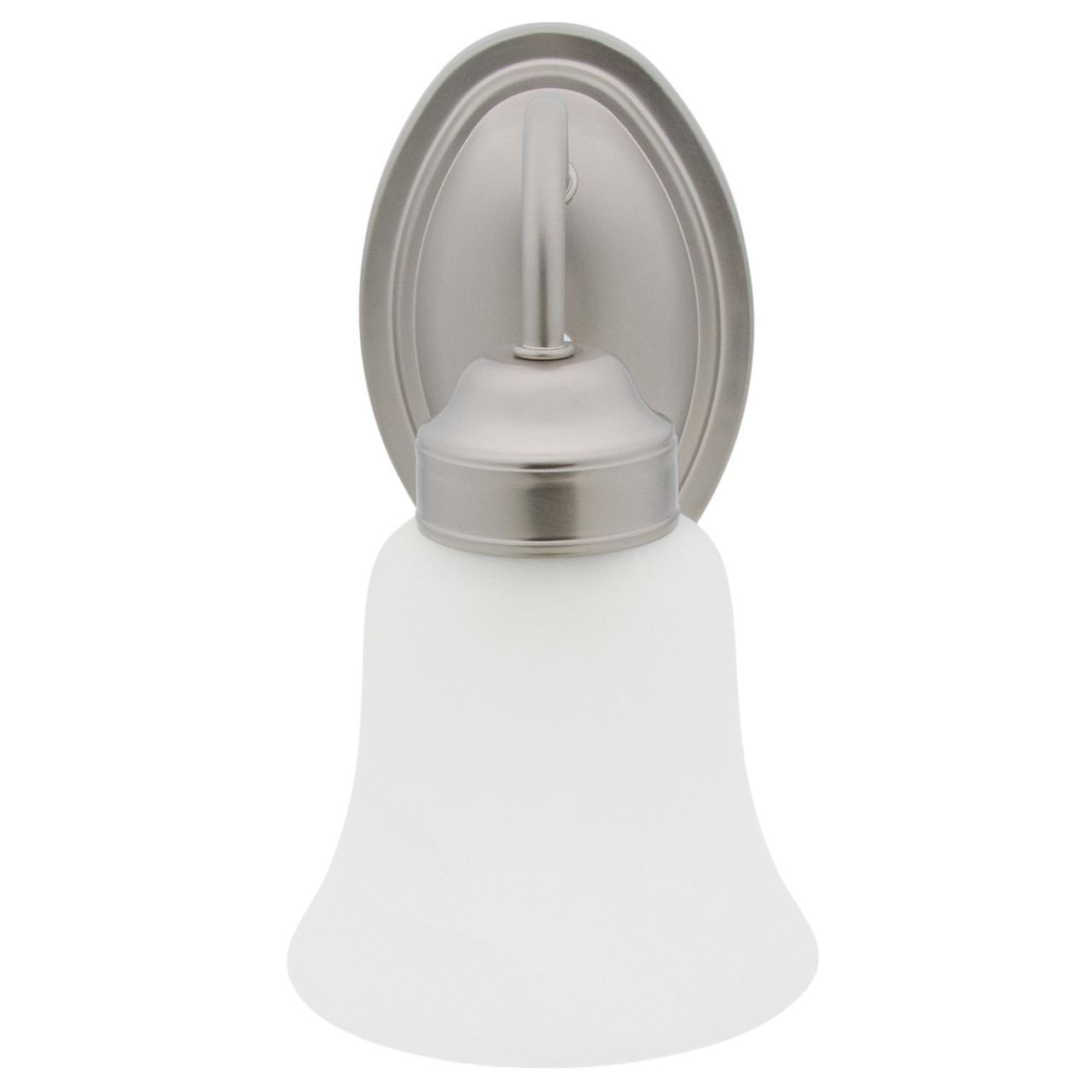 Sunset Lighting Faux Alabaster Glass Wall Sconce Satin Nickel Finish Finish
