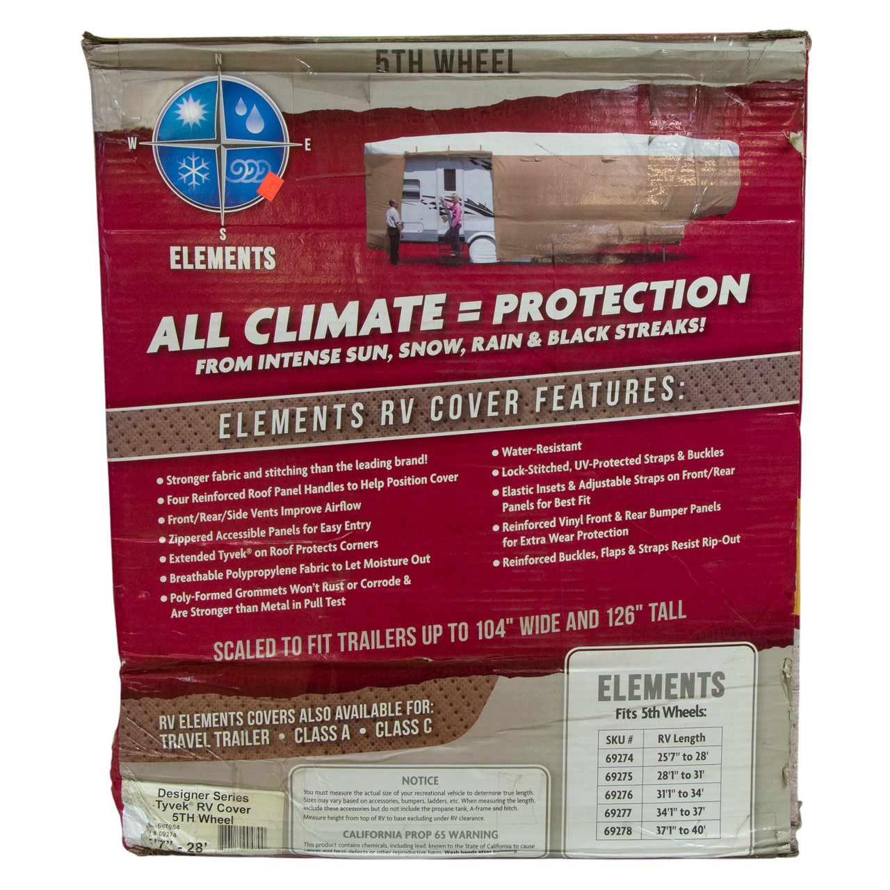 Elements All Climate RV Cover for 5th Wheel (25'7"-28')