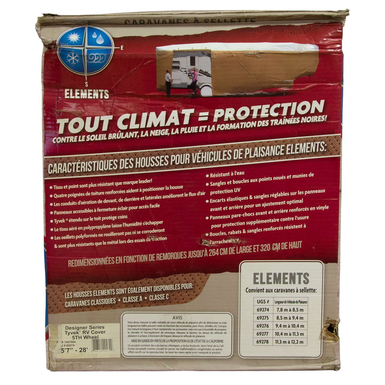 Elements All Climate RV Cover for 5th Wheel (25'7"-28')