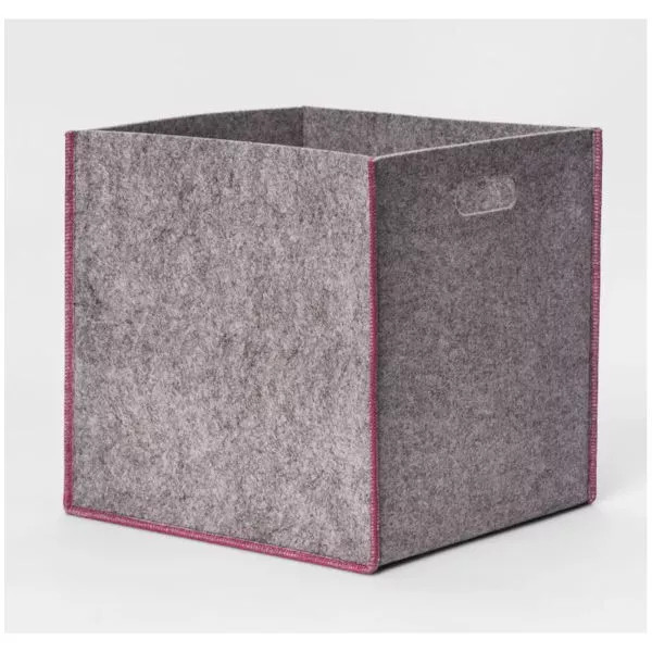 Storage Bin in Gray - 13" x 13" x 13"